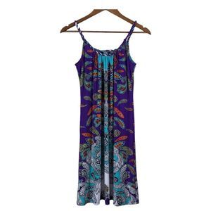 4/$45 | MSK | Colorful Floral Sleeveless Summer Dress | Medium